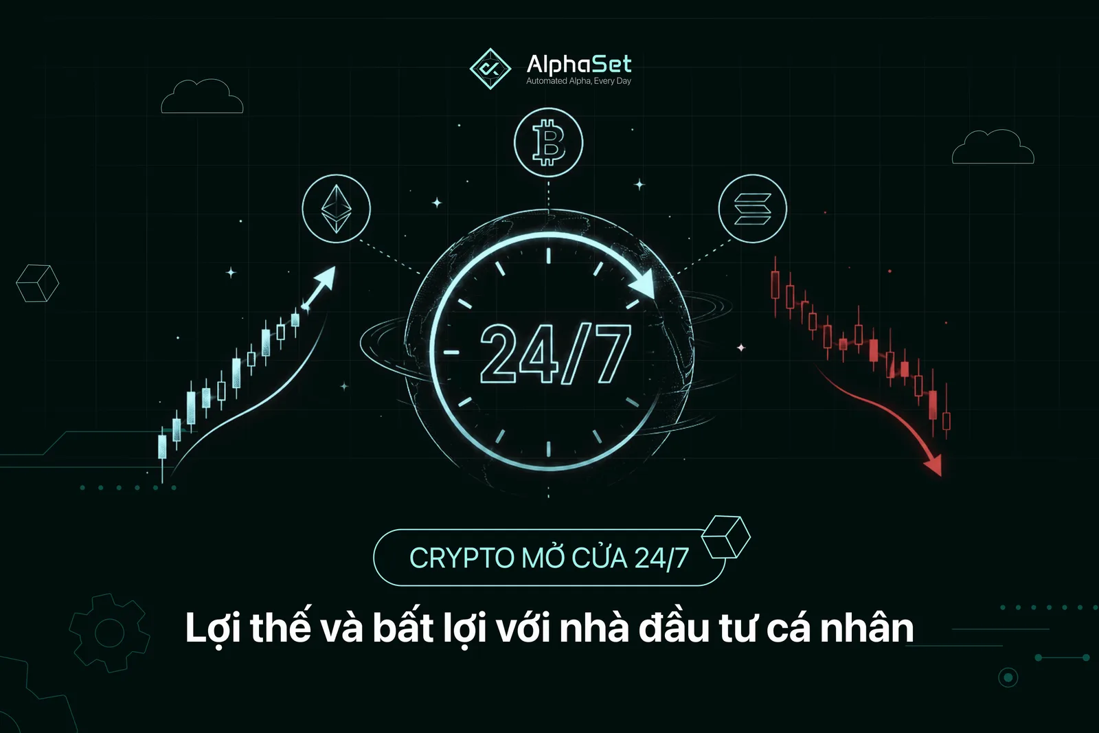 Crypto mở cửa 24/7: Lợi thế và bất lợi với nhà đầu tư cá nhân